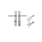 Iver Brunswick  Door Lever Rectangular Latch Pair, Passage Kit, Privacy Kit , Entrance Kit with High Security Lock - Brushed Chrome
