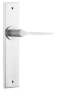Iver Como  Door Lever Chamfered Latch Pair, Passage Kit, Privacy Kit , Entrance Kit with High Security Lock -Brushed Chrome