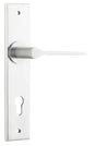 Iver Como  Door Lever Chamfered Latch Pair, Passage Kit, Privacy Kit , Entrance Kit with High Security Lock -Brushed Chrome