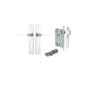 Iver Como  Door Lever Chamfered Latch Pair, Passage Kit, Privacy Kit , Entrance Kit with High Security Lock -Brushed Chrome