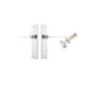 Iver Como  Door Lever Chamfered Latch Pair, Passage Kit, Privacy Kit , Entrance Kit with High Security Lock -Brushed Chrome
