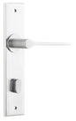 Iver Como  Door Lever Chamfered Latch Pair, Passage Kit, Privacy Kit , Entrance Kit with High Security Lock -Brushed Chrome