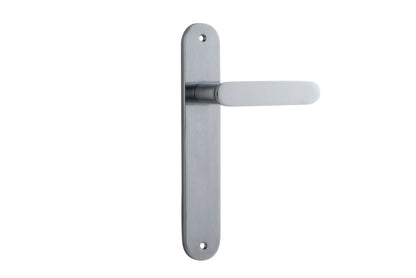 Iver Bronte Door Lever Oval Latch Pair, Passage Kit, Privacy Kit , Entrance Kit with High Security Lock - Brushed Chrome