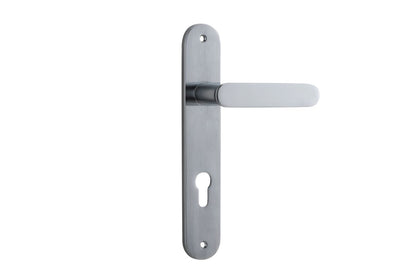 Iver Bronte Door Lever Oval Latch Pair, Passage Kit, Privacy Kit , Entrance Kit with High Security Lock - Brushed Chrome