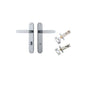 Iver Bronte Door Lever Oval Latch Pair, Passage Kit, Privacy Kit , Entrance Kit with High Security Lock - Brushed Chrome