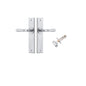 Iver Sarlat  Door Lever Chamfered Latch Pair, Passage Kit, Privacy Kit , Entrance Kit with High Security Lock -Brushed Chrome