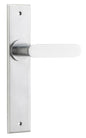 Iver Bronte Door Lever Chamfered Latch Pair, Passage Kit, Privacy Kit , Entrance Kit with High Security Lock - Brushed Chrome
