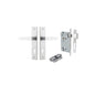 Iver Bronte Door Lever Chamfered Latch Pair, Passage Kit, Privacy Kit , Entrance Kit with High Security Lock - Brushed Chrome