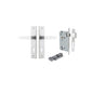 Iver Bronte Door Lever Chamfered Latch Pair, Passage Kit, Privacy Kit , Entrance Kit with High Security Lock - Brushed Chrome