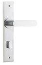 Iver Bronte Door Lever Chamfered Latch Pair, Passage Kit, Privacy Kit , Entrance Kit with High Security Lock - Brushed Chrome