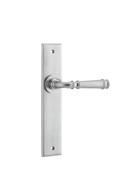 Iver Verona Door Lever Chamfered Latch Pair, Passage Kit, Privacy Kit , Entrance Kit with High Security Lock -Brushed Chrome