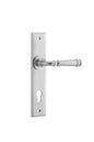 Iver Verona Door Lever Chamfered Latch Pair, Passage Kit, Privacy Kit , Entrance Kit with High Security Lock -Brushed Chrome