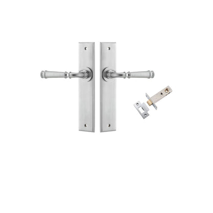 Iver Verona Door Lever Chamfered Latch Pair, Passage Kit, Privacy Kit , Entrance Kit with High Security Lock -Brushed Chrome