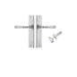 Iver Verona Door Lever Chamfered Latch Pair, Passage Kit, Privacy Kit , Entrance Kit with High Security Lock -Brushed Chrome