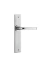 Iver Annecy Door Lever Chamfered Latch Pair, Passage Kit, Privacy Kit , Entrance Kit with High Security Lock -Brushed Chrome