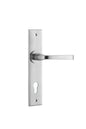 Iver Annecy Door Lever Chamfered Latch Pair, Passage Kit, Privacy Kit , Entrance Kit with High Security Lock -Brushed Chrome