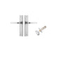 Iver Annecy Door Lever Chamfered Latch Pair, Passage Kit, Privacy Kit , Entrance Kit with High Security Lock -Brushed Chrome