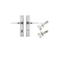 Iver Annecy Door Lever Chamfered Latch Pair, Passage Kit, Privacy Kit , Entrance Kit with High Security Lock -Brushed Chrome
