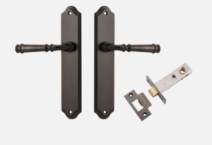 Iver Verona Door Lever 10718 Shouldered Backplate Signature Brass - Passage ,Privacy & Entrance