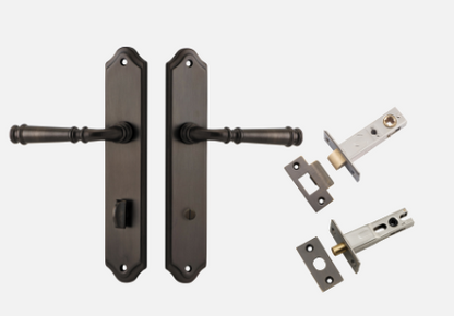 Iver Verona Door Lever 10718 Shouldered Backplate Signature Brass - Passage ,Privacy & Entrance
