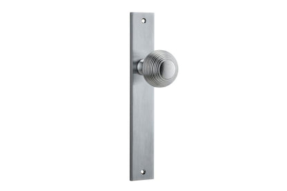Iver Guildford Door Knob Rectangular Latch Pair, Passage Kit, Privacy Kit , Entrance Kit with High Security Lock -Brushed Chrome