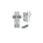 Iver Guildford Door Knob Rectangular Latch Pair, Passage Kit, Privacy Kit , Entrance Kit with High Security Lock -Brushed Chrome