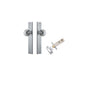 Iver Guildford Door Knob Rectangular Latch Pair, Passage Kit, Privacy Kit , Entrance Kit with High Security Lock -Brushed Chrome
