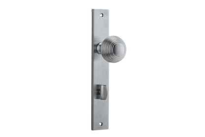 Iver Guildford Door Knob Rectangular Latch Pair, Passage Kit, Privacy Kit , Entrance Kit with High Security Lock -Brushed Chrome