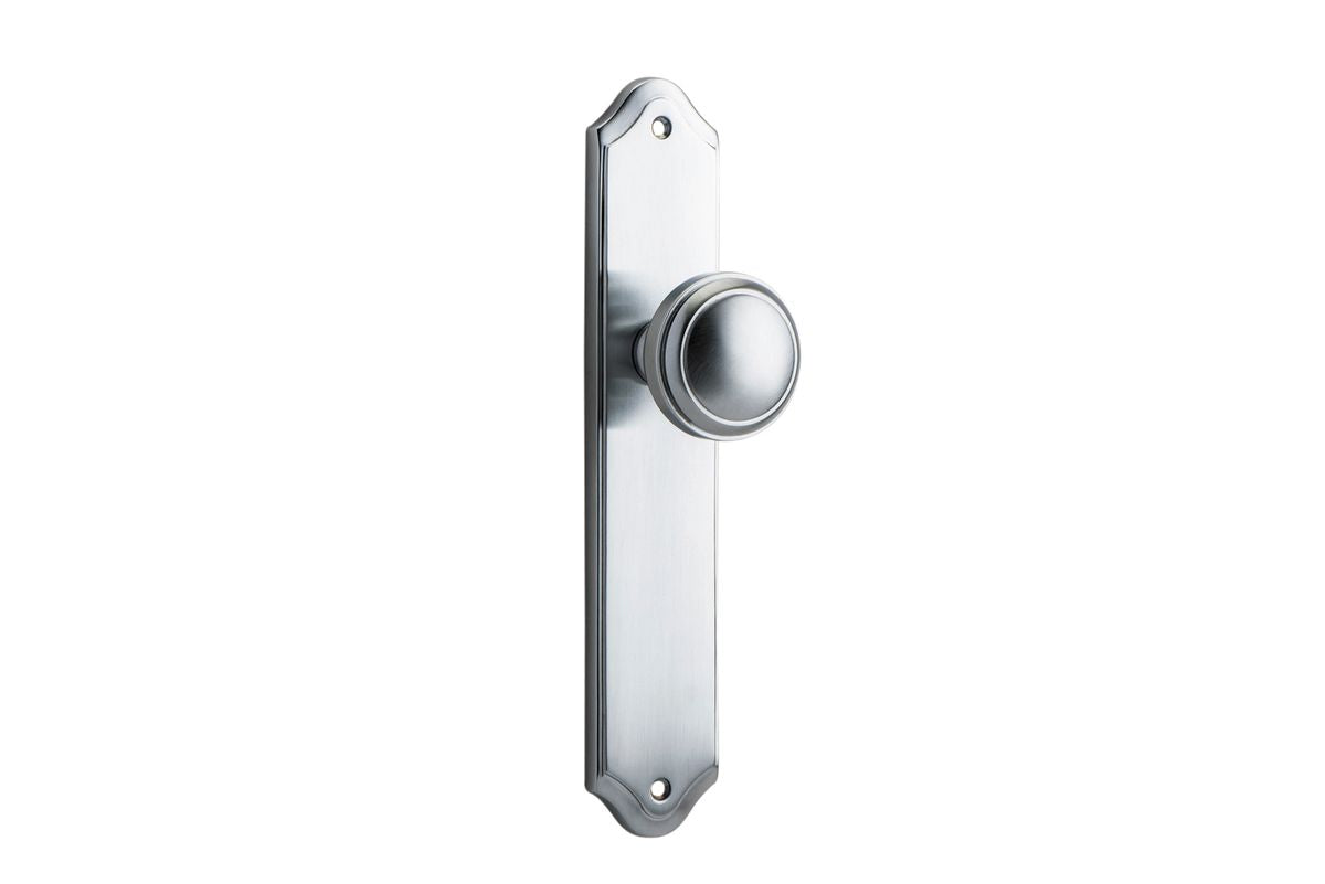 Iver Paddington  Door Knob Shouldered Latch Pair, Passage Kit, Privacy Kit , Entrance Kit with High Security Lock - Brushed Chrome