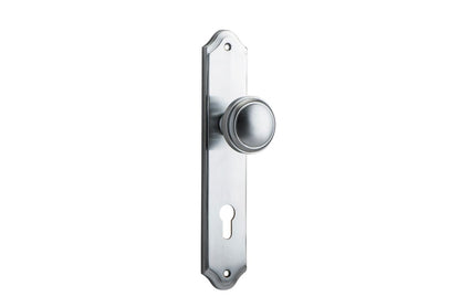 Iver Paddington  Door Knob Shouldered Latch Pair, Passage Kit, Privacy Kit , Entrance Kit with High Security Lock - Brushed Chrome