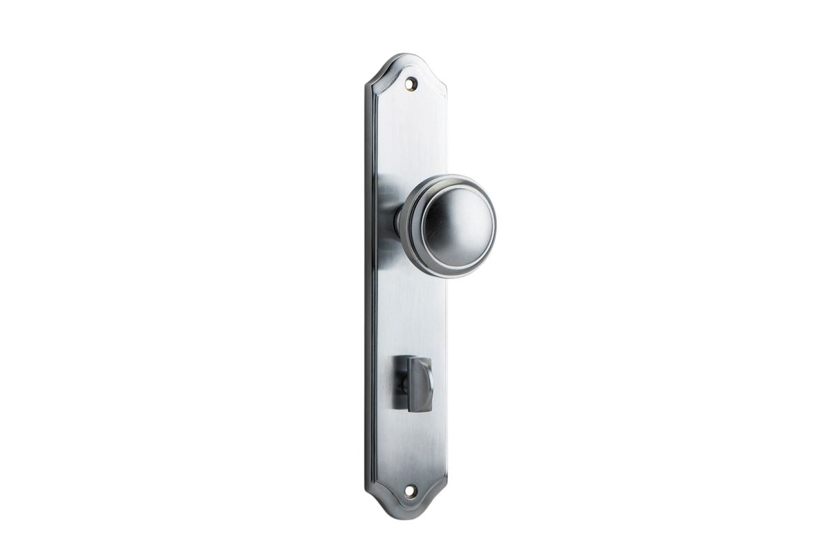 Iver Paddington  Door Knob Shouldered Latch Pair, Passage Kit, Privacy Kit , Entrance Kit with High Security Lock - Brushed Chrome