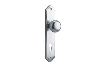 Iver Cambridge Door Knob Shouldered Latch Pair, Passage Kit, Privacy Kit , Entrance Kit with High Security Lock -Brushed Chrome