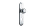 Iver Cambridge Door Knob Shouldered Latch Pair, Passage Kit, Privacy Kit , Entrance Kit with High Security Lock -Brushed Chrome