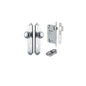 Iver Cambridge Door Knob Shouldered Latch Pair, Passage Kit, Privacy Kit , Entrance Kit with High Security Lock -Brushed Chrome