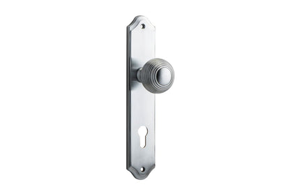 Iver Guildford Door Knob Shouldered Latch Pair, Passage Kit, Privacy Kit , Entrance Kit with High Security Lock -Brushed Chrome