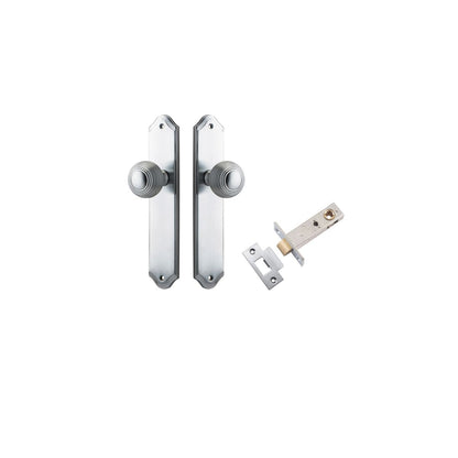Iver Guildford Door Knob Shouldered Latch Pair, Passage Kit, Privacy Kit , Entrance Kit with High Security Lock -Brushed Chrome