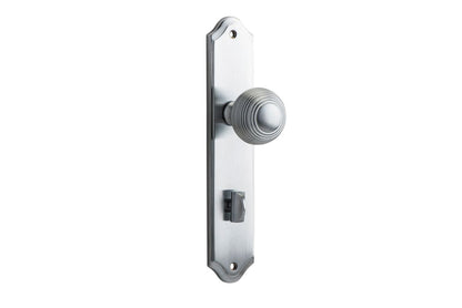 Iver Guildford Door Knob Shouldered Latch Pair, Passage Kit, Privacy Kit , Entrance Kit with High Security Lock -Brushed Chrome
