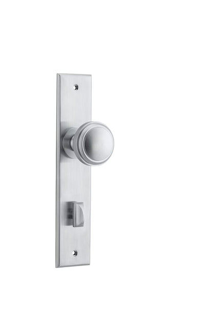 Iver Paddington  Door Knob Chamfered Latch Pair, Passage Kit, Privacy Kit , Entrance Kit with High Security Lock -Brushed Chrome