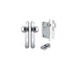 Iver Paddington  Door Knob Oval Latch Pair, Passage Kit, Privacy Kit , Entrance Kit with High Security Lock - Brushed Chrome