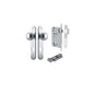 Iver Paddington  Door Knob Oval Latch Pair, Passage Kit, Privacy Kit , Entrance Kit with High Security Lock - Brushed Chrome