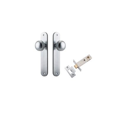 Iver Paddington  Door Knob Oval Latch Pair, Passage Kit, Privacy Kit , Entrance Kit with High Security Lock - Brushed Chrome