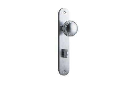 Iver Paddington  Door Knob Oval Latch Pair, Passage Kit, Privacy Kit , Entrance Kit with High Security Lock - Brushed Chrome