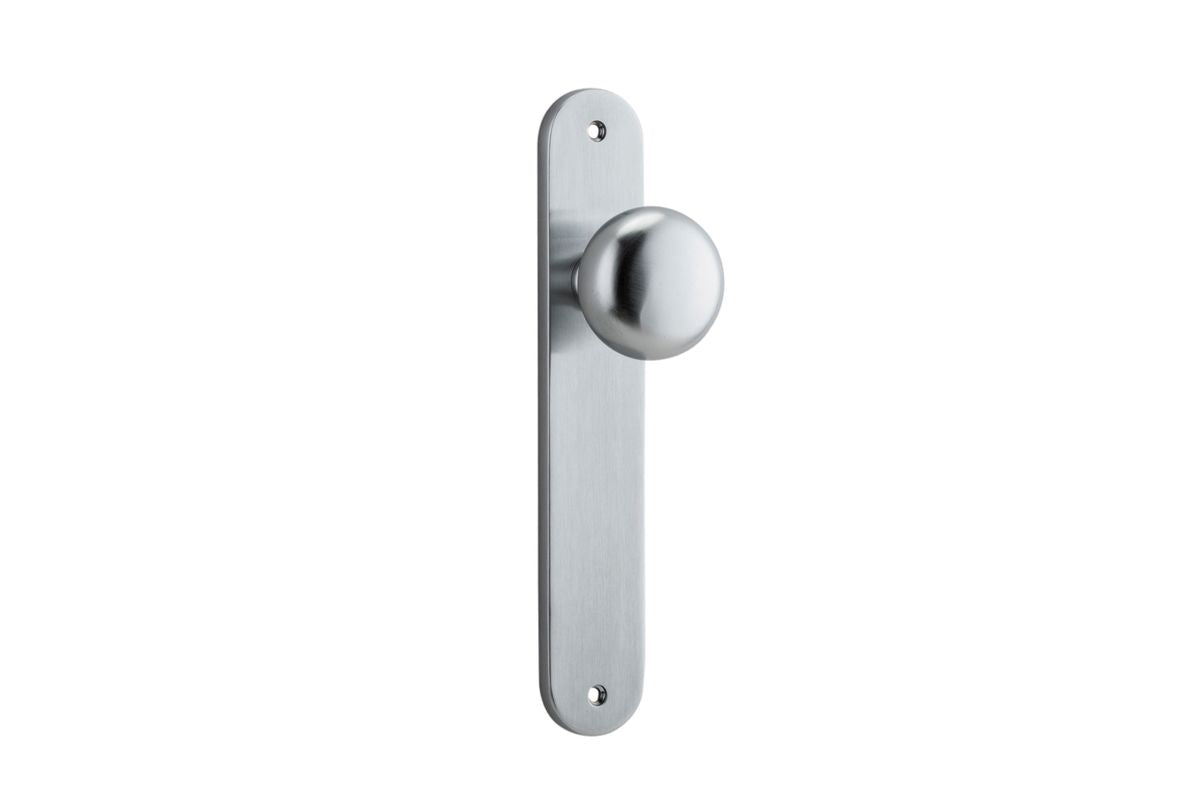 Iver Cambridge Door Knob Oval Concealed Fix Pair, Passage Kit, Privacy Kit , Entrance Kit with High Security Lock - Brushed Chrome