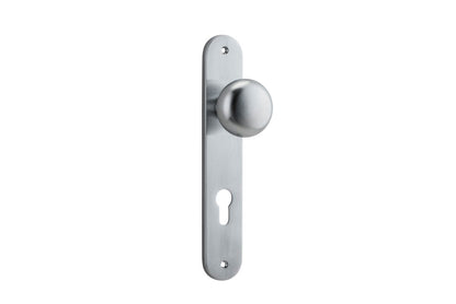Iver Cambridge Door Knob Oval Concealed Fix Pair, Passage Kit, Privacy Kit , Entrance Kit with High Security Lock - Brushed Chrome