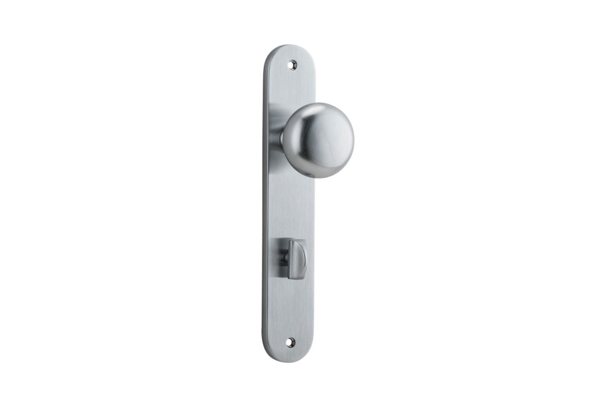 Iver Cambridge Door Knob Oval Concealed Fix Pair, Passage Kit, Privacy Kit , Entrance Kit with High Security Lock - Brushed Chrome