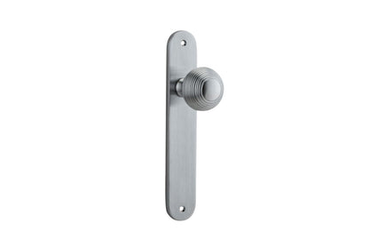 Iver Guildford Door Knob Oval Latch Pair, Passage Kit, Privacy Kit , Entrance Kit with High Security Lock -Brushed Chrome