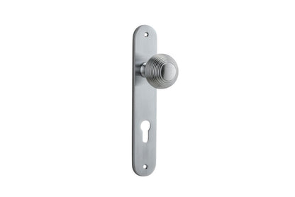 Iver Guildford Door Knob Oval Latch Pair, Passage Kit, Privacy Kit , Entrance Kit with High Security Lock -Brushed Chrome
