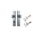 Iver Paddington  Door Knob Stepped Latch Pair, Passage Kit, Privacy Kit , Entrance Kit with High Security Lock - Brushed Chrome