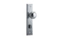 Iver Paddington  Door Knob Stepped Latch Pair, Passage Kit, Privacy Kit , Entrance Kit with High Security Lock - Brushed Chrome