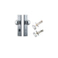 Iver Cambridge Door Knob Stepped Latch Pair, Passage Kit, Privacy Kit , Entrance Kit with High Security Lock - Brushed Chrome